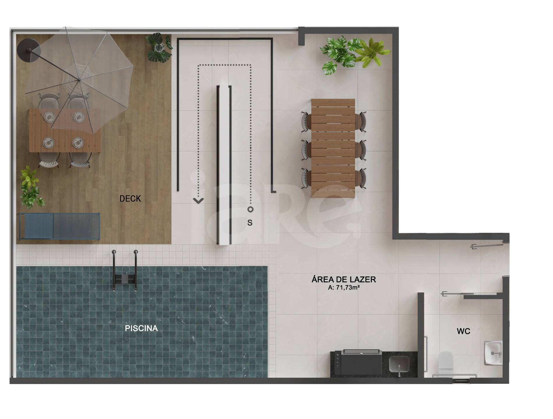 Planta — Pavimento lazer