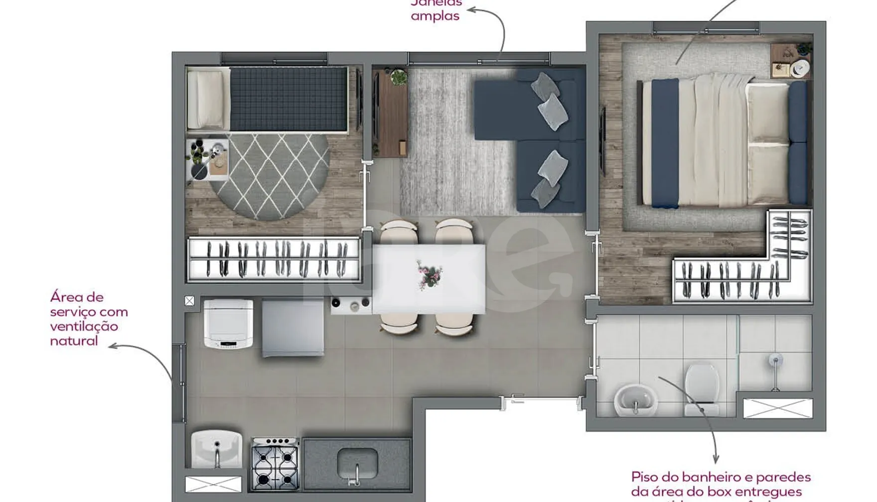 Planta — Garden 46,51 m²
