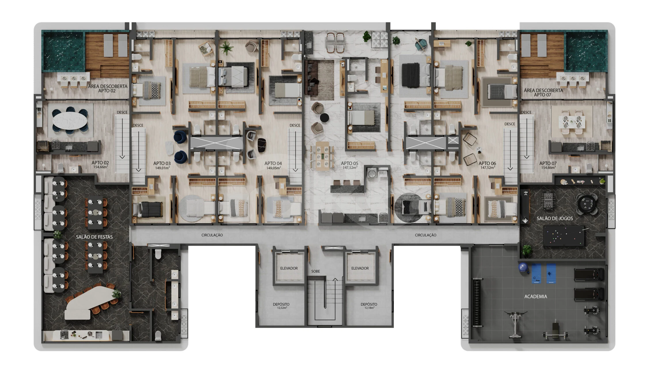 Planta — Pavimento 8