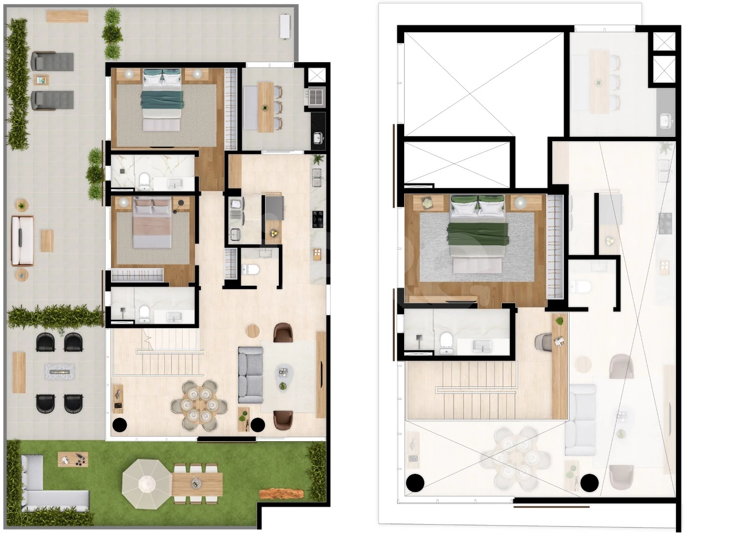 Planta — Cobertura Duplex 253,09 m²