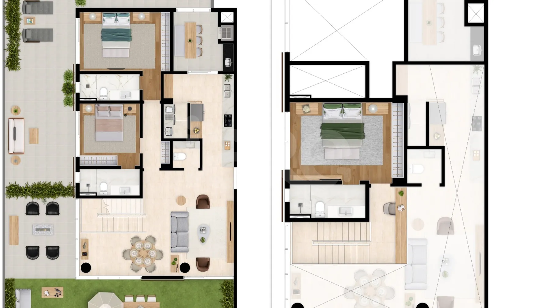 Planta — Cobertura Duplex 253,09 m²