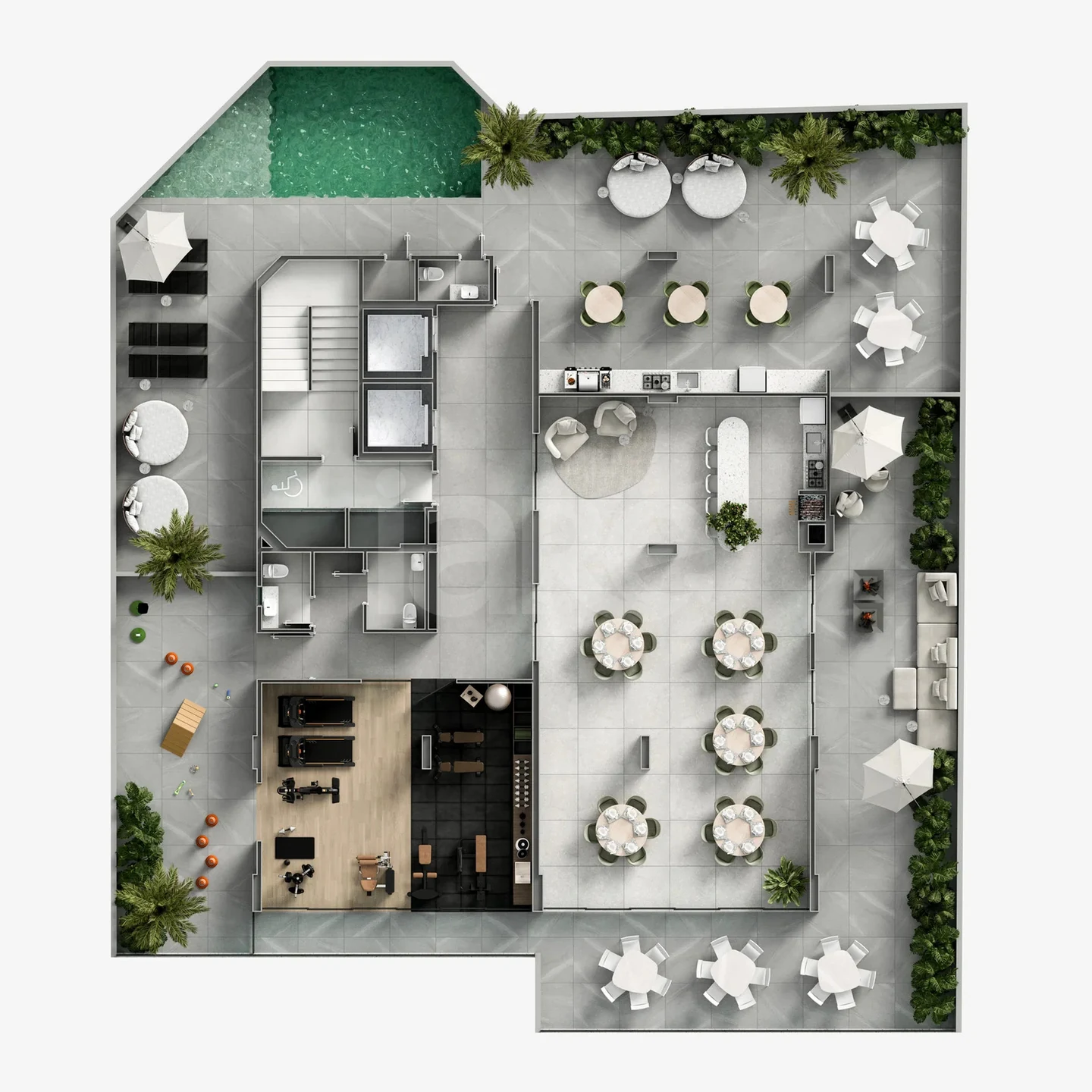 Planta — Pavimento lazer
