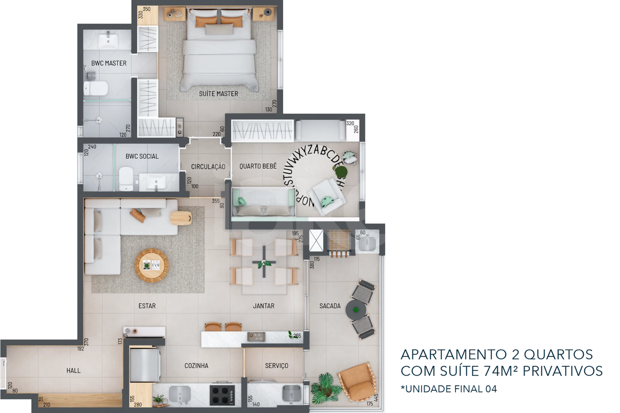Planta — Apartamento 71 m²
