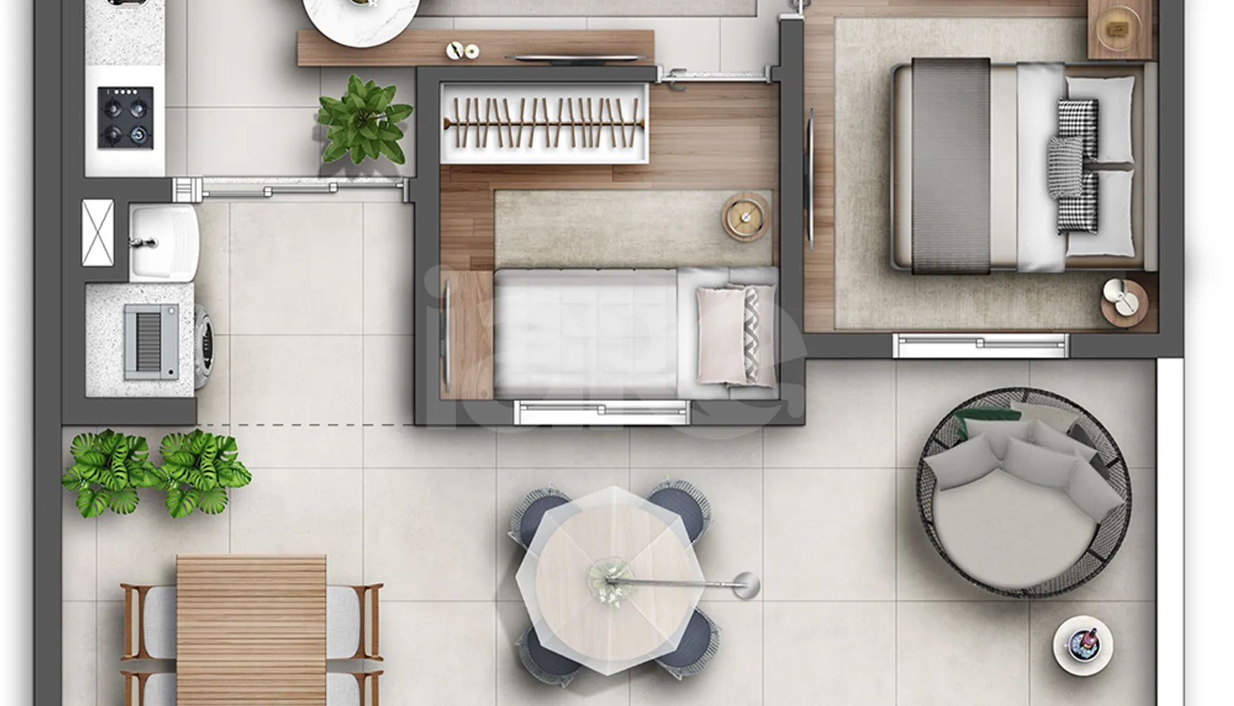 Planta — Garden 66,55 m²