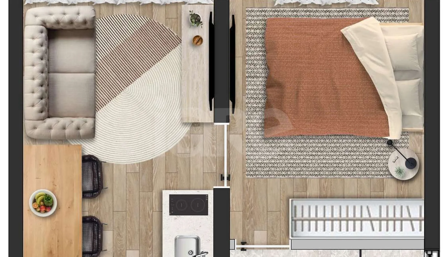 Planta — Apartamento 26 m²