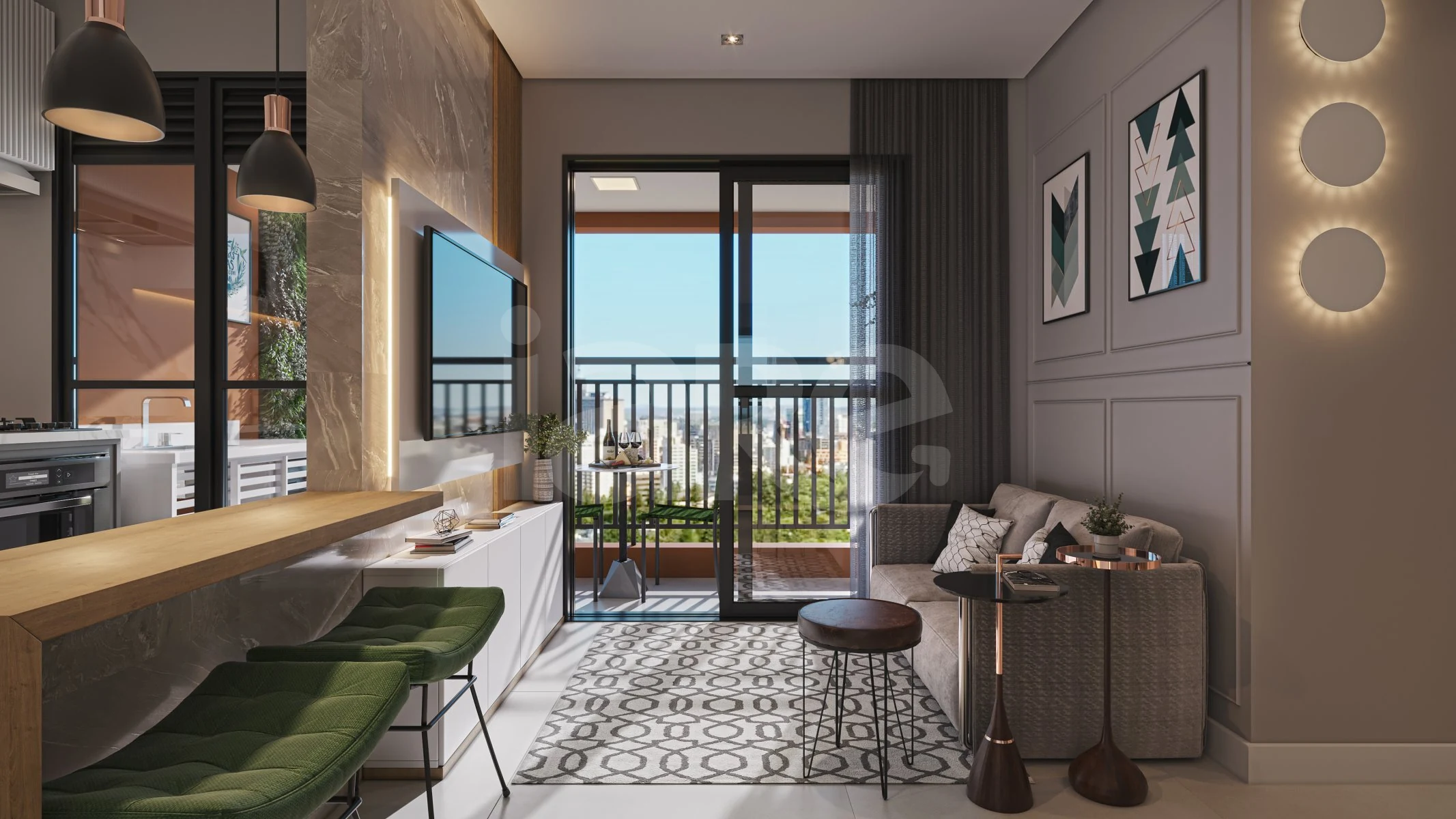 Vista Sul - Apartamento com 48,74 m², em Vila do Encontro — foto 2