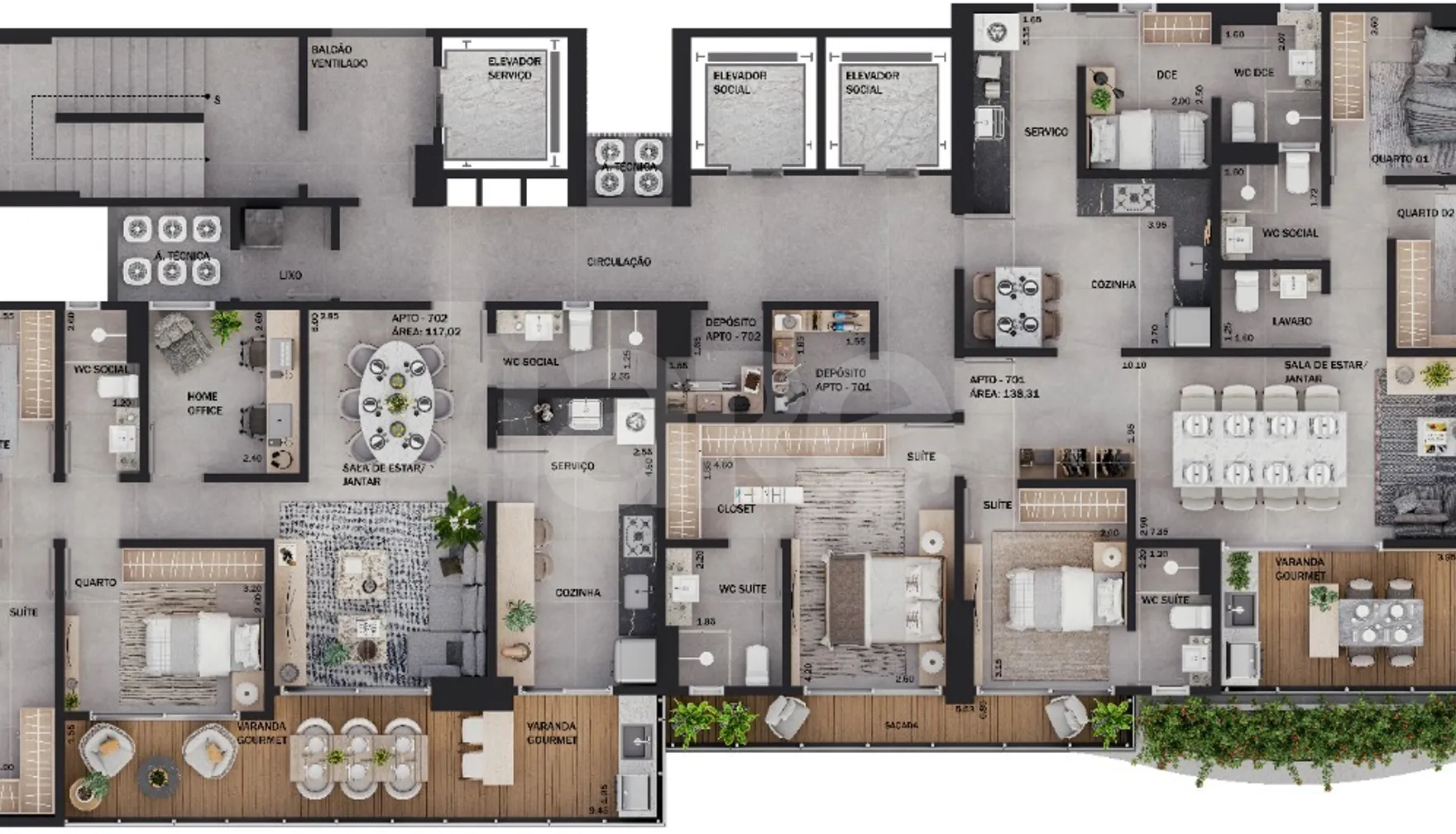 Planta — Pavimento 7
