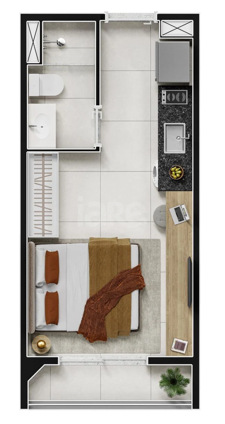 Planta — Studio 25 m²
