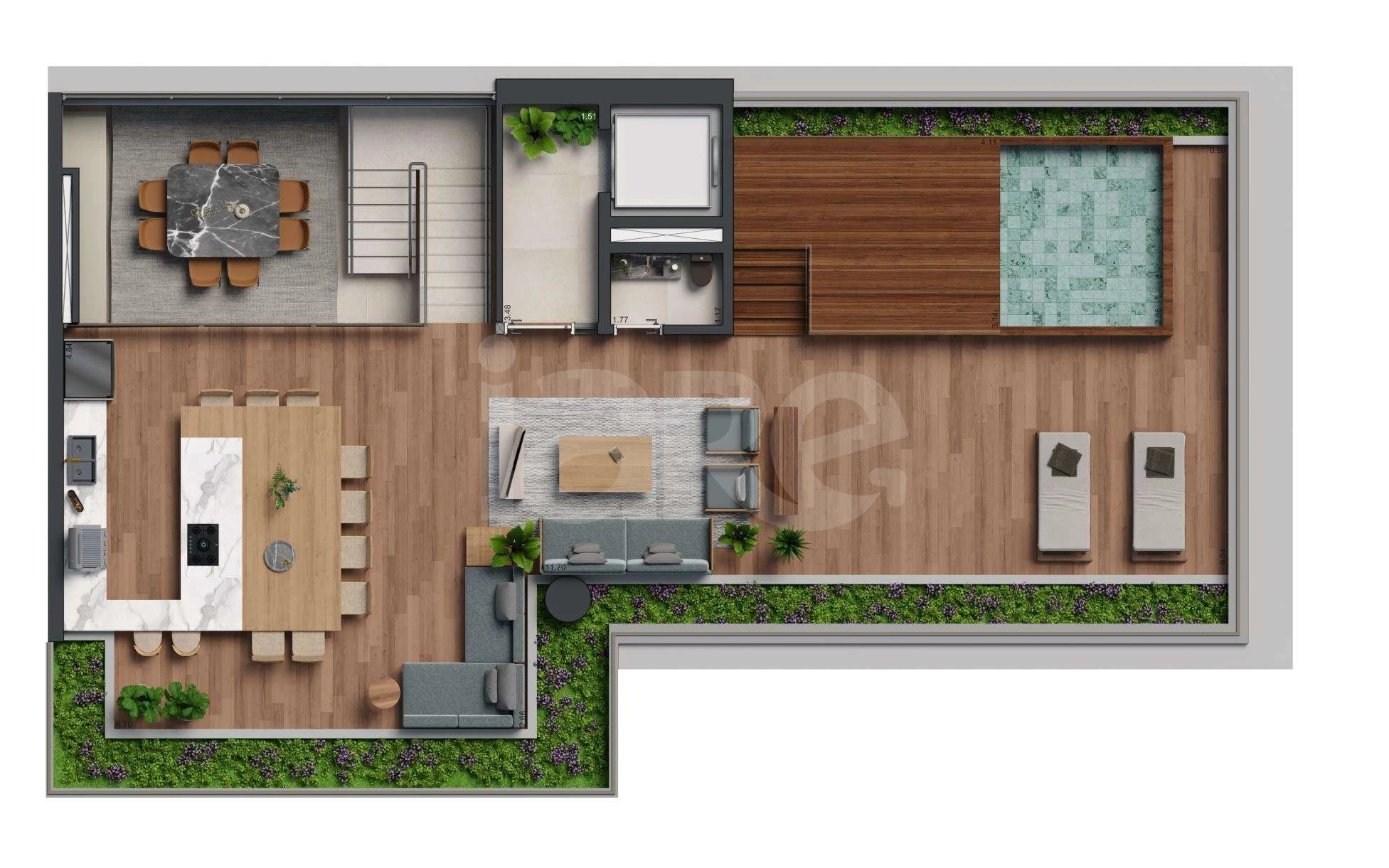 Planta — Garden 368,2 m²