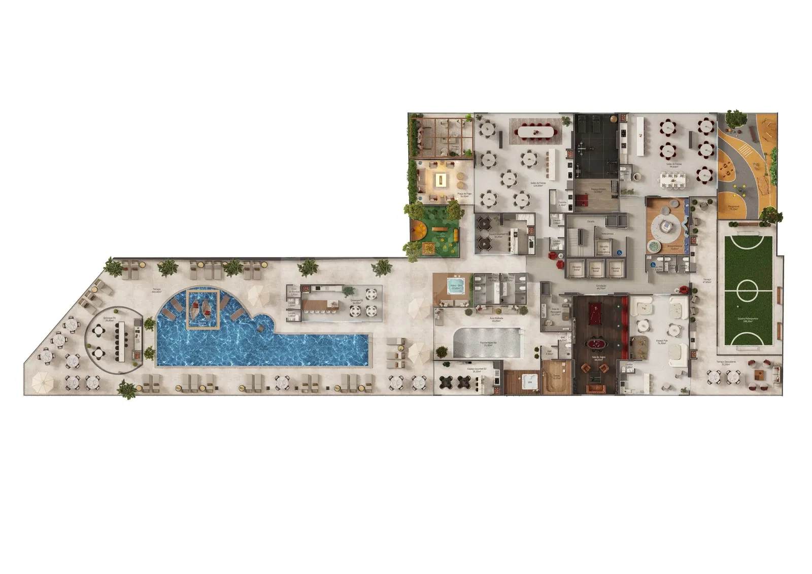 Planta — Pavimento lazer