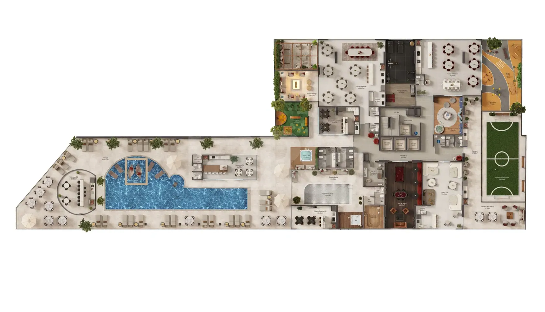 Planta — Pavimento lazer