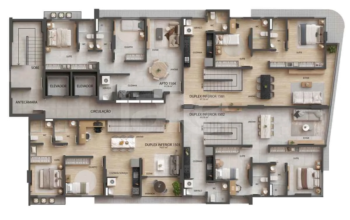 Planta — Pavimento 15