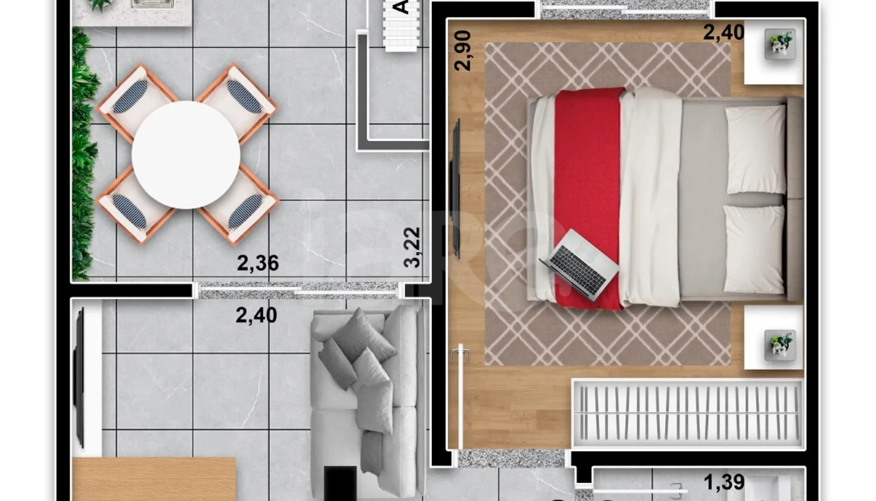Planta — Garden 27,33 m²