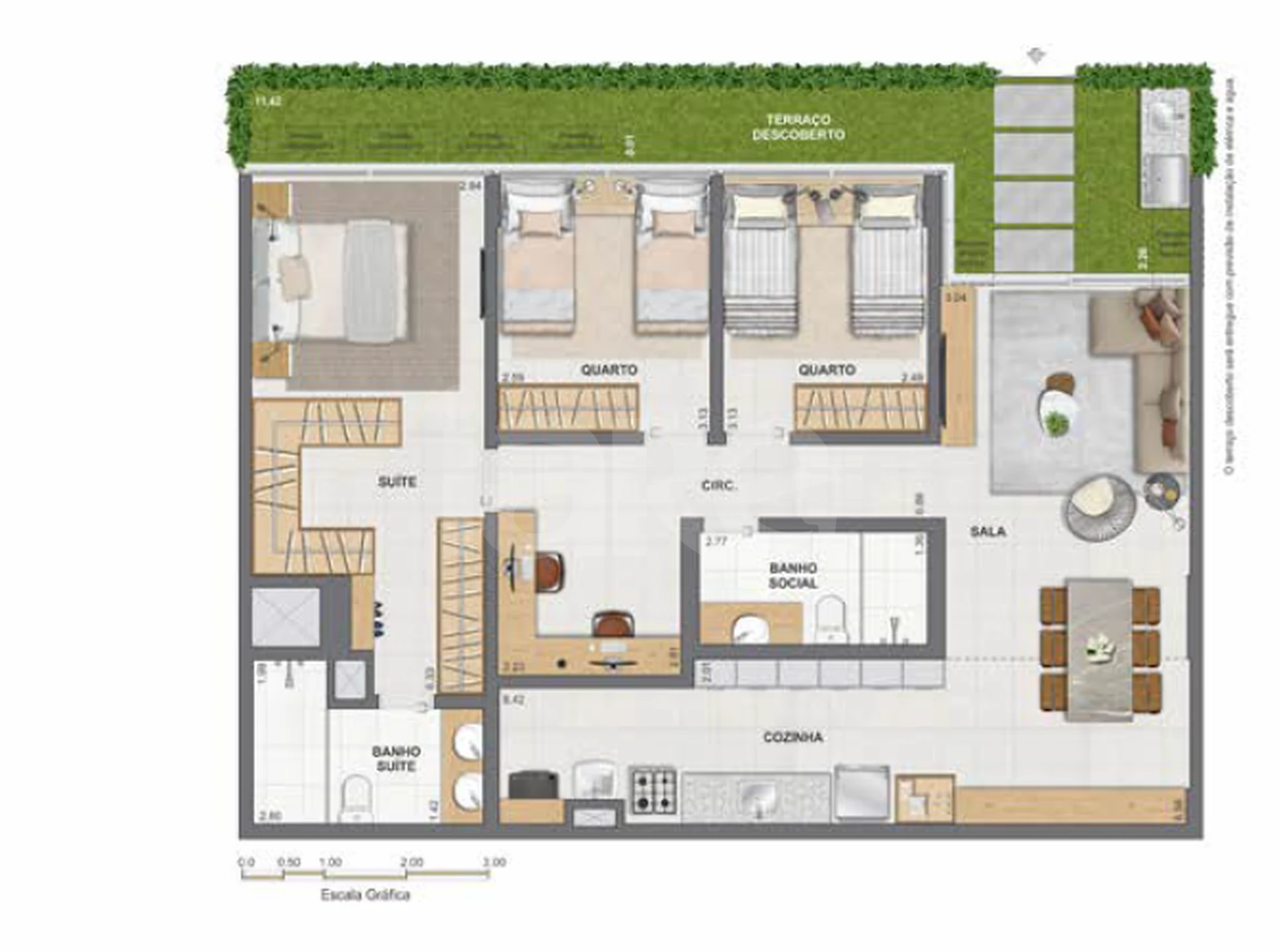 Planta — Garden 108,57 m²