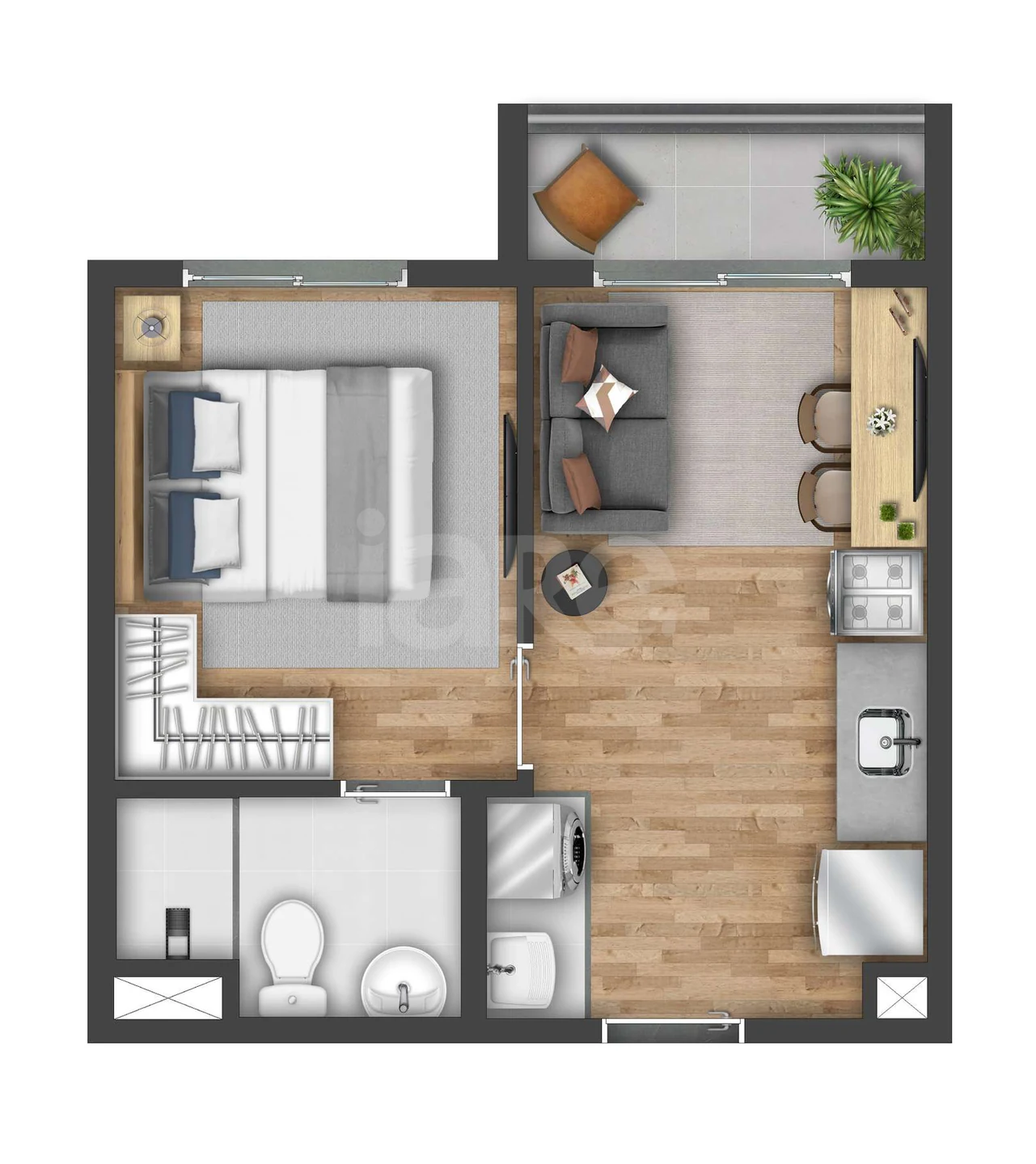Planta — Apartamento 26,46 m²