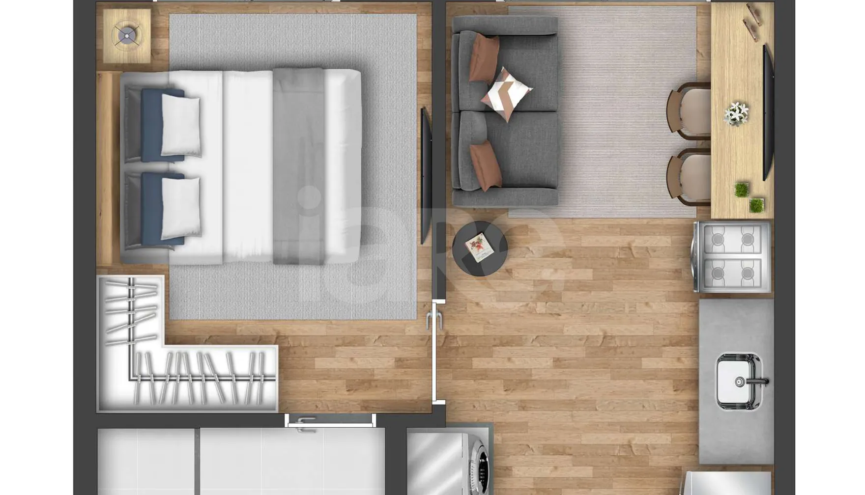 Planta — Apartamento 26,46 m²