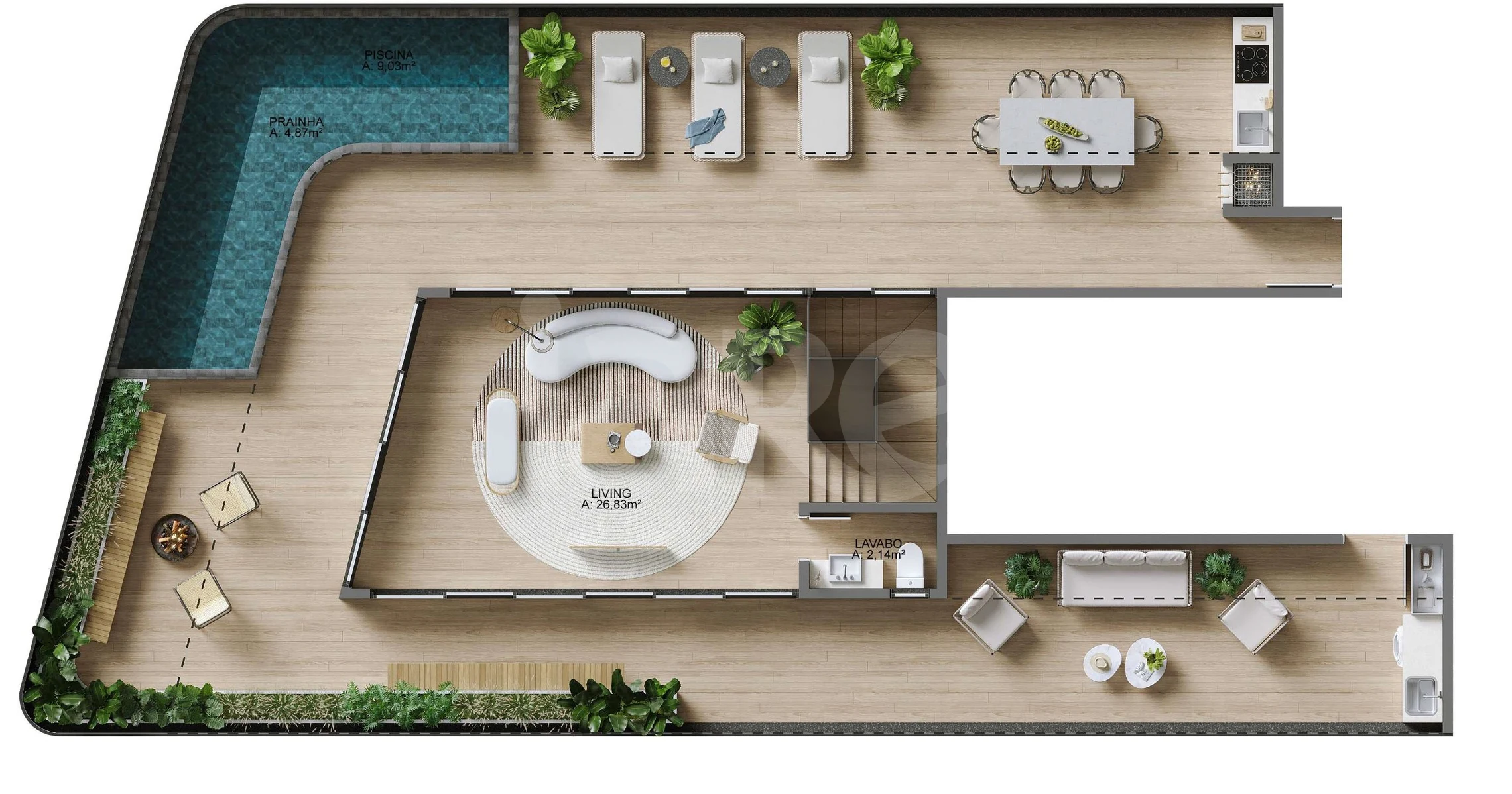 Planta — Garden 284,79 m²