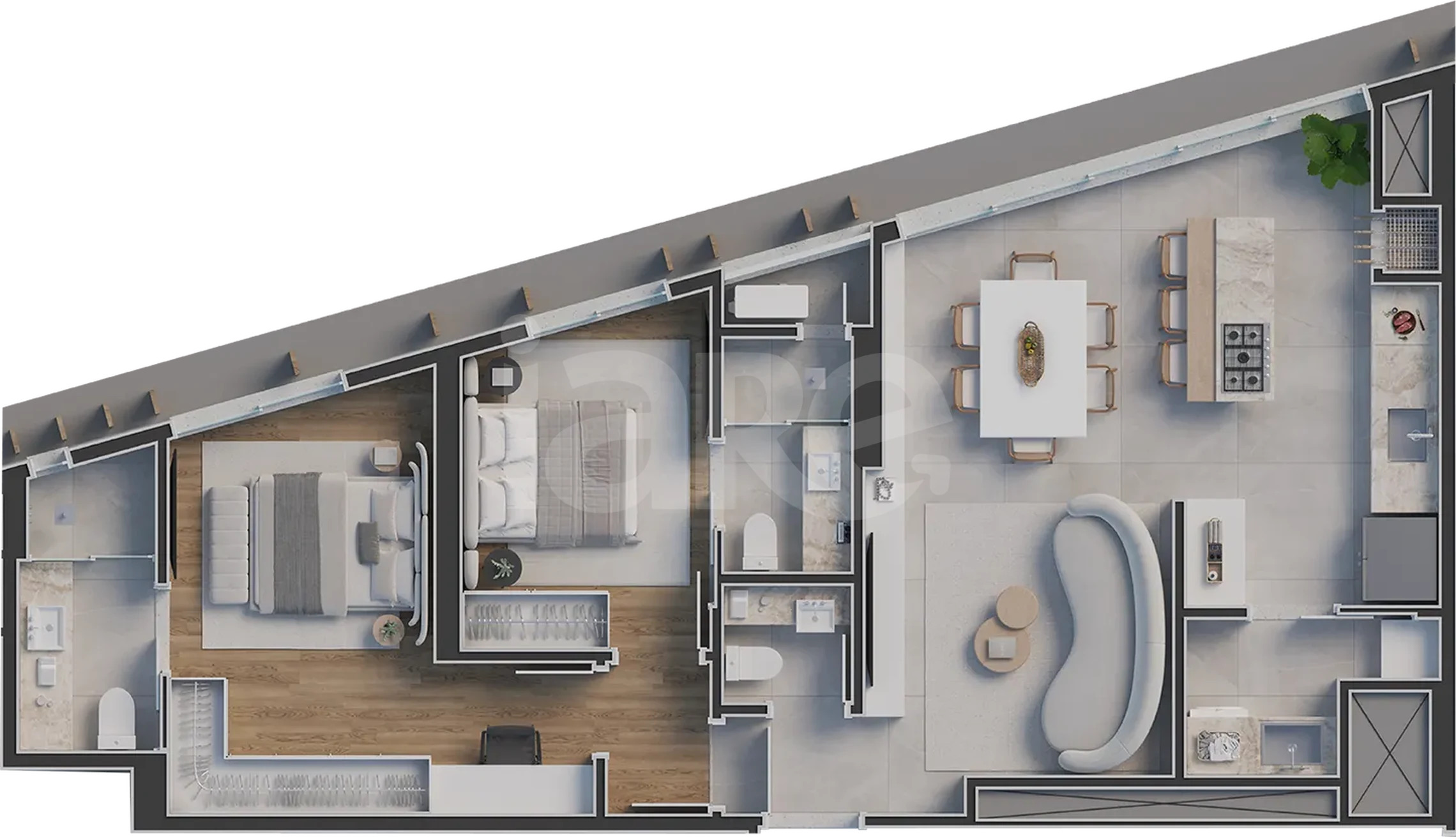 Planta — Apartamento 82 m²