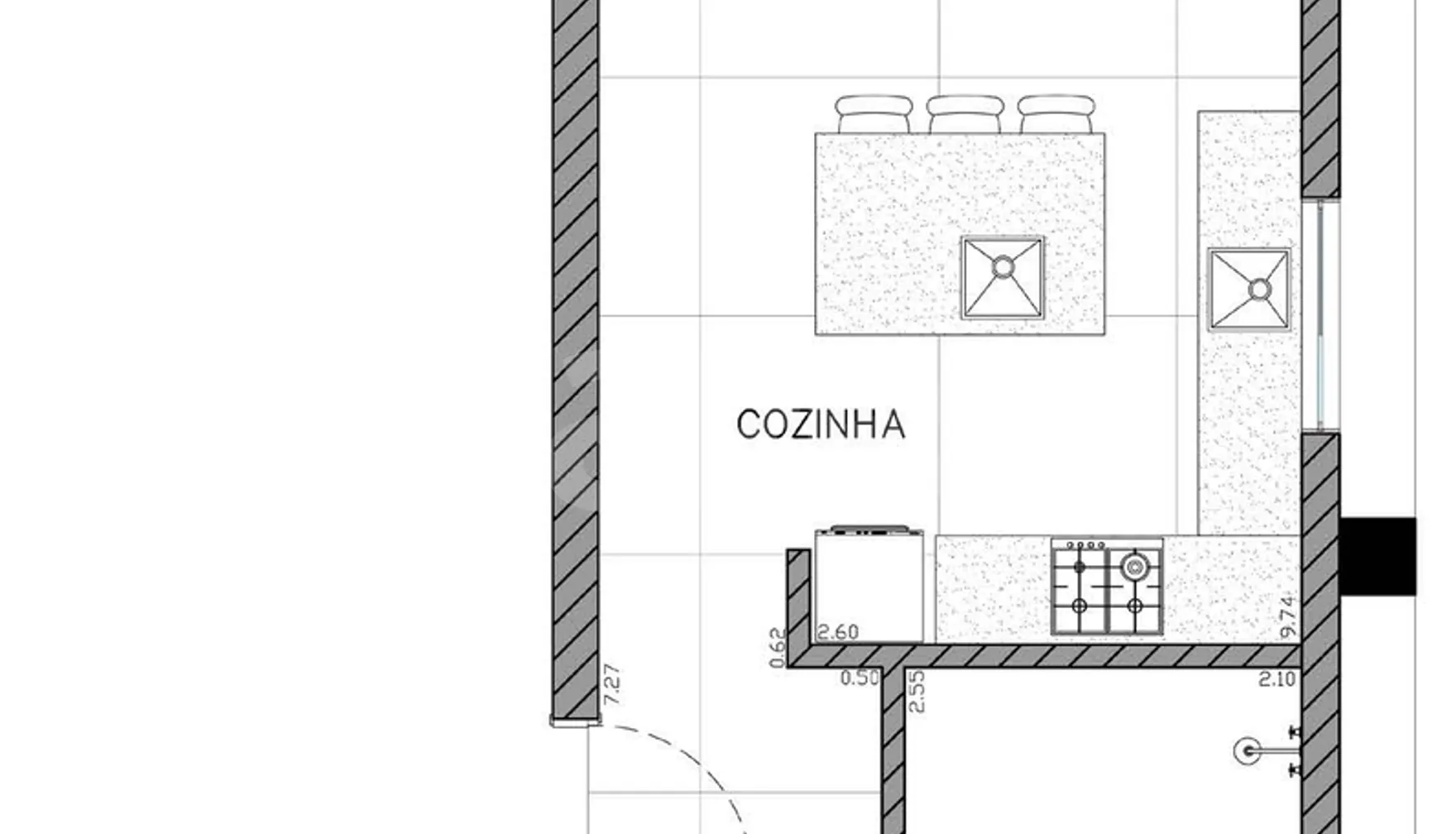Planta — Apartamento 76,22 m²