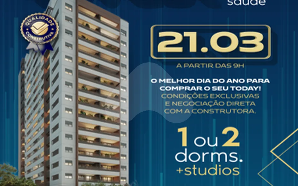 Today Saúde - Apartamento com 28,67 m², em Saúde — foto 5
