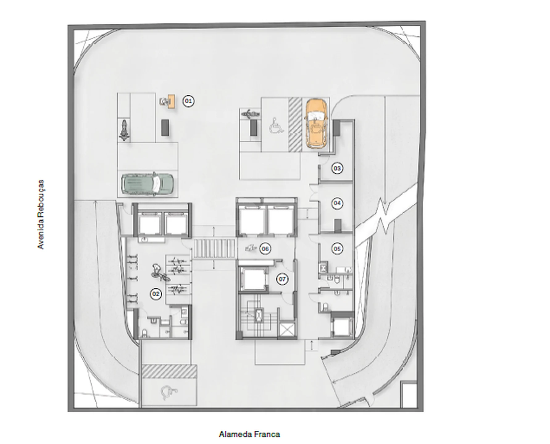 Planta — Pavimento garagem