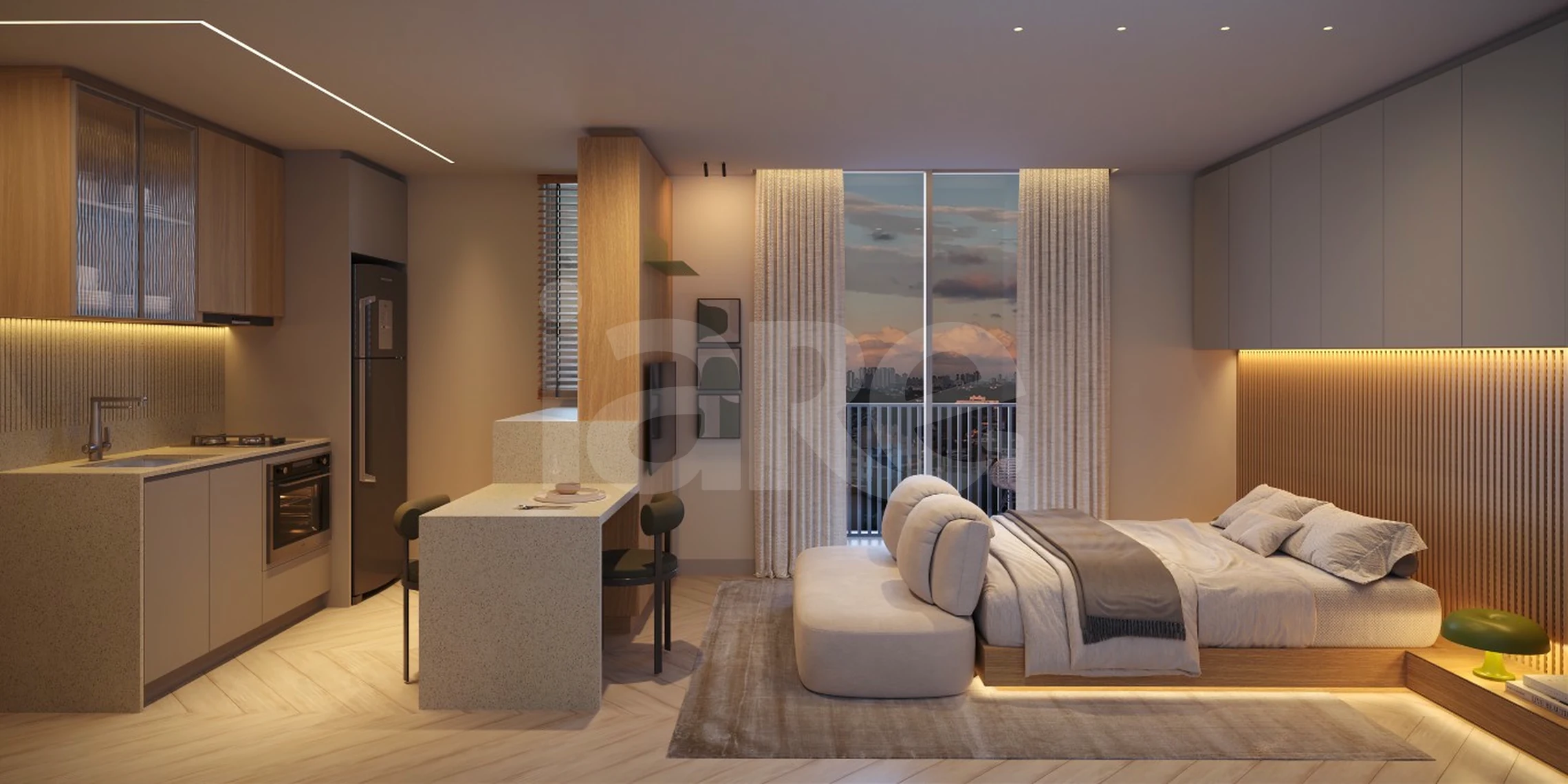 Planta — Studio 29,53 m²