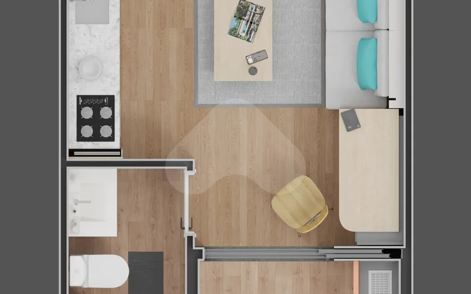 Théros Residencial - Studio com 19,4 m², em Alto da XV — foto 18