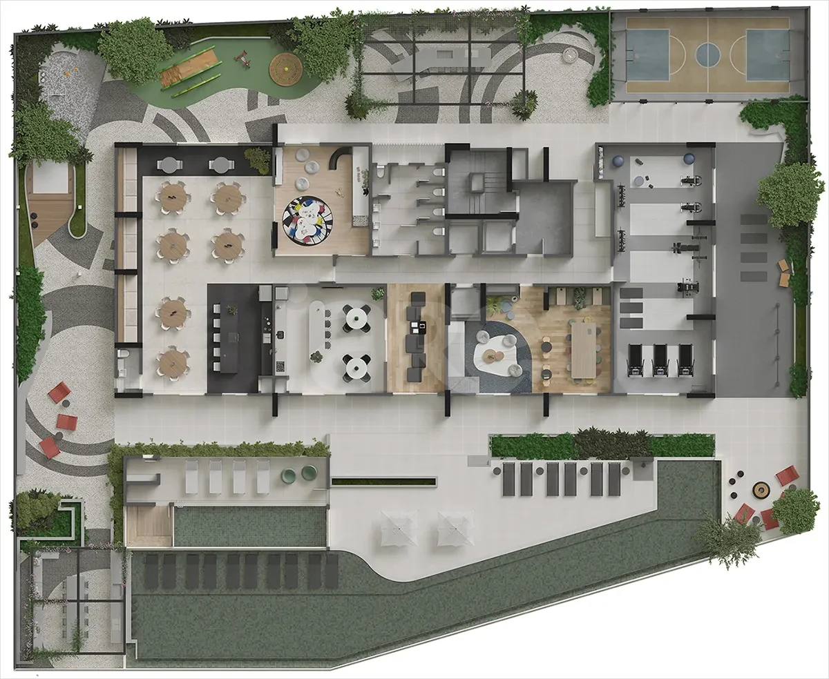 Planta — Pavimento lazer