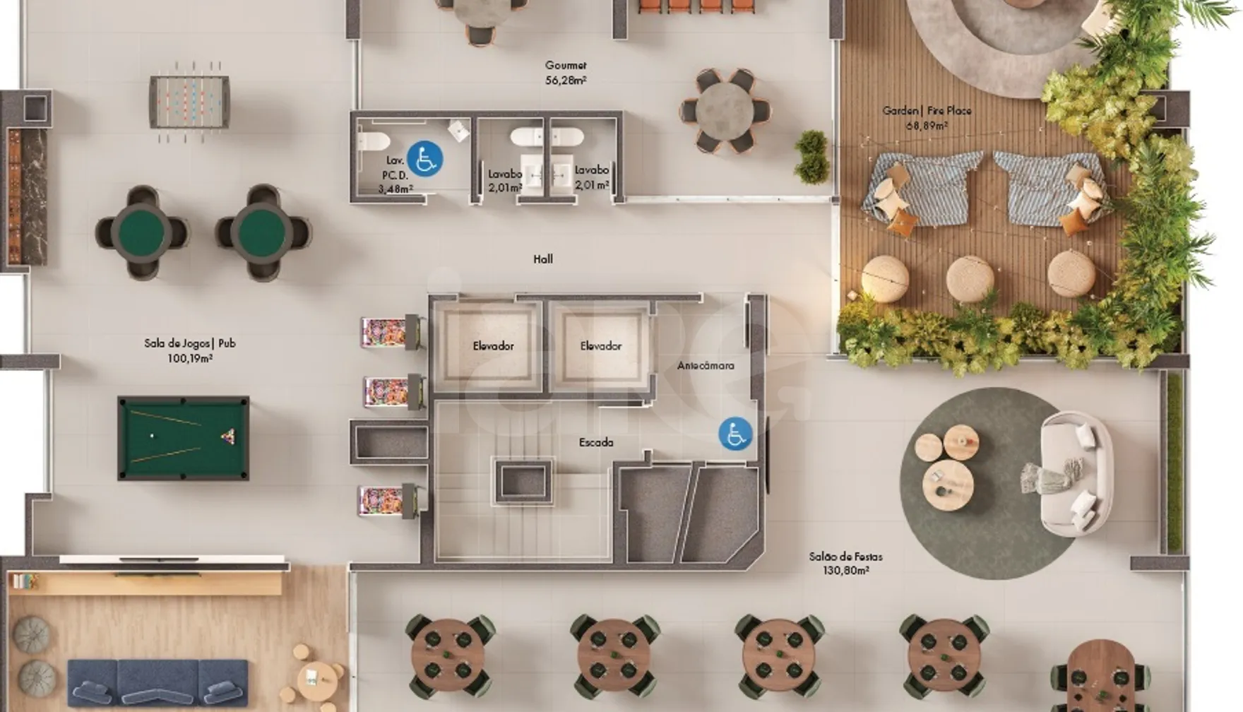 Planta — Pavimento lazer