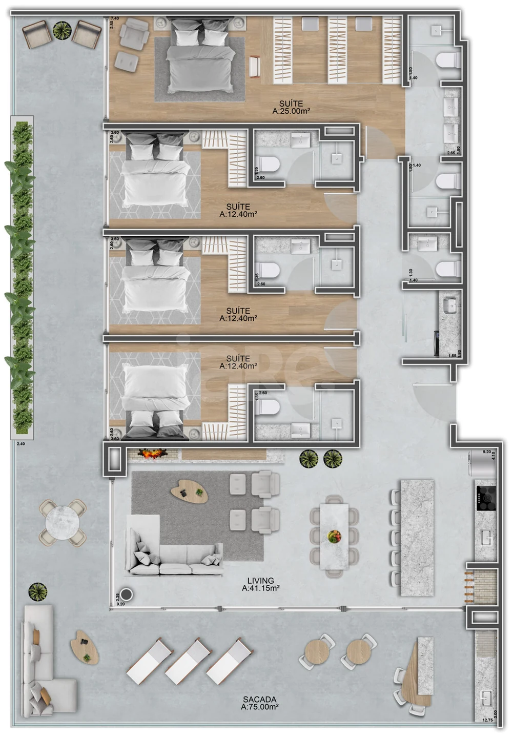 Planta — Garden 253,88 m²