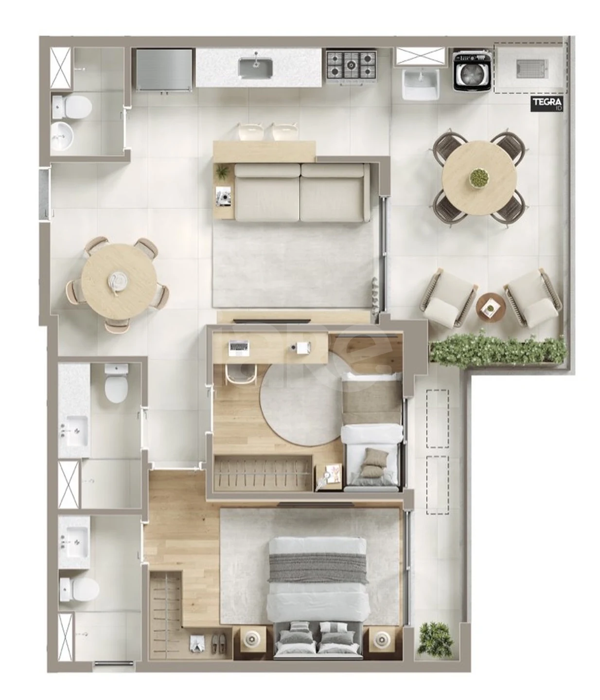Planta — Garden 91 m²