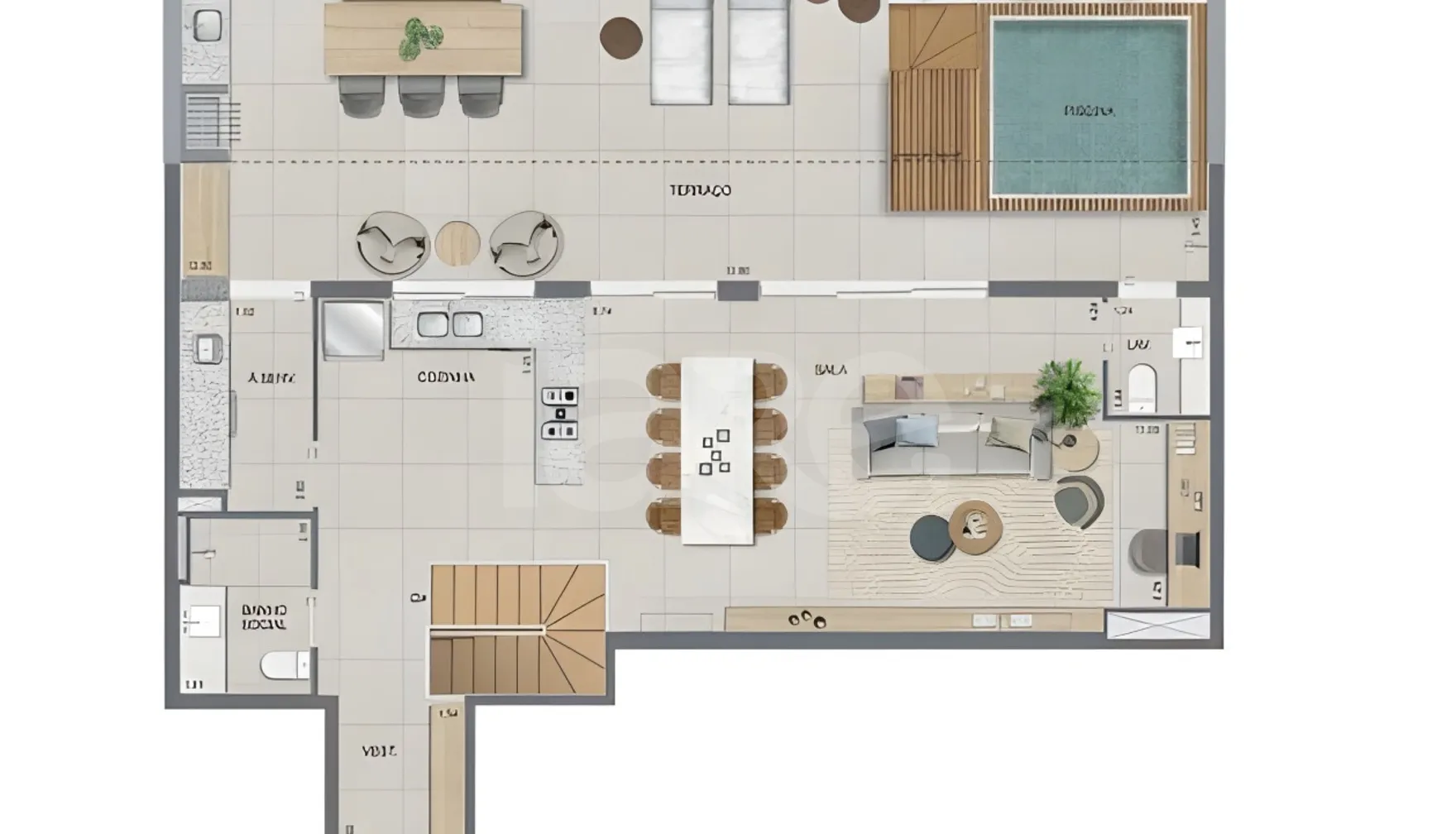 Planta — Cobertura Duplex 250,89 m²
