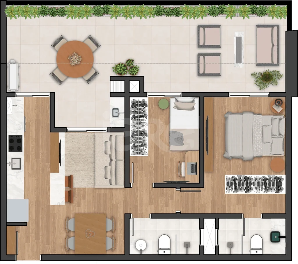 Planta — Garden 81,68 m²