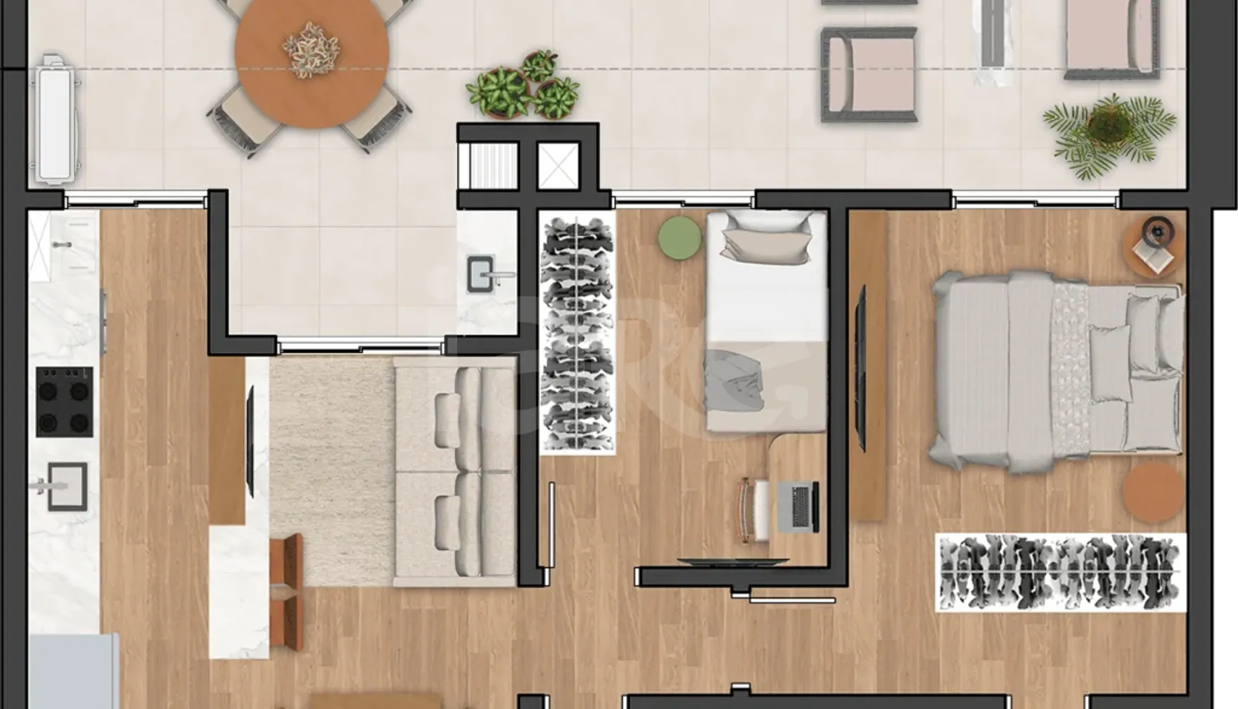 Planta — Garden 81,68 m²