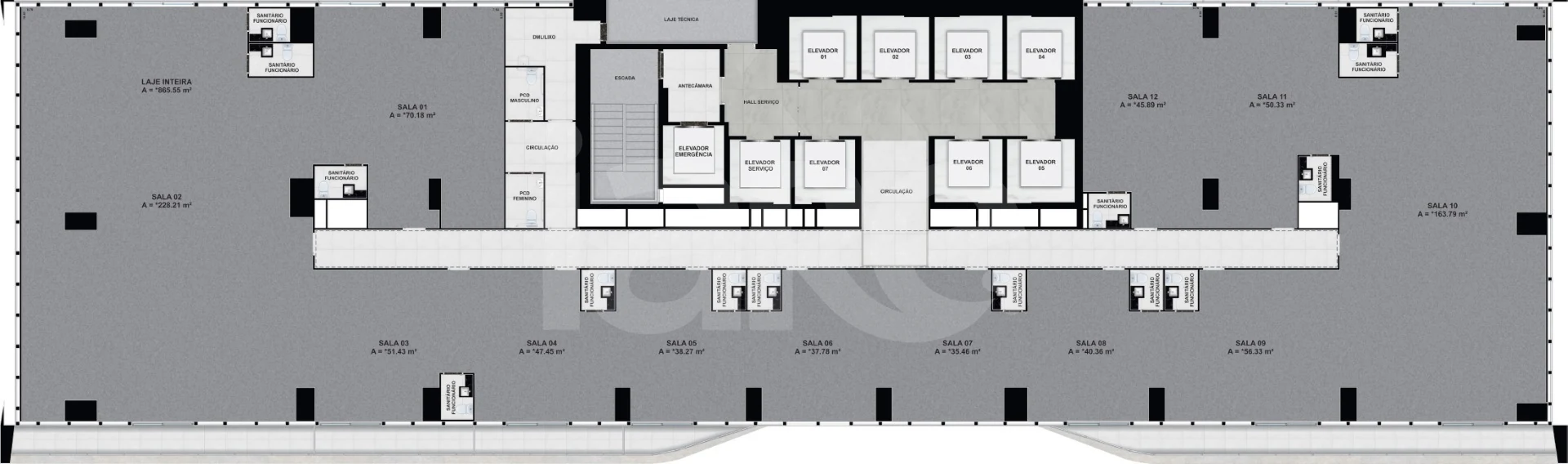 Planta — Pavimento 20 opção 2