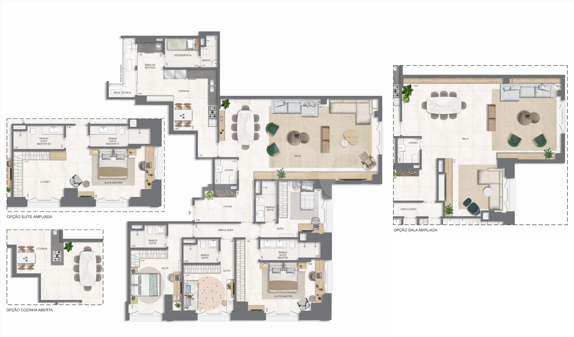 Planta — Apartamento 211,28 m²