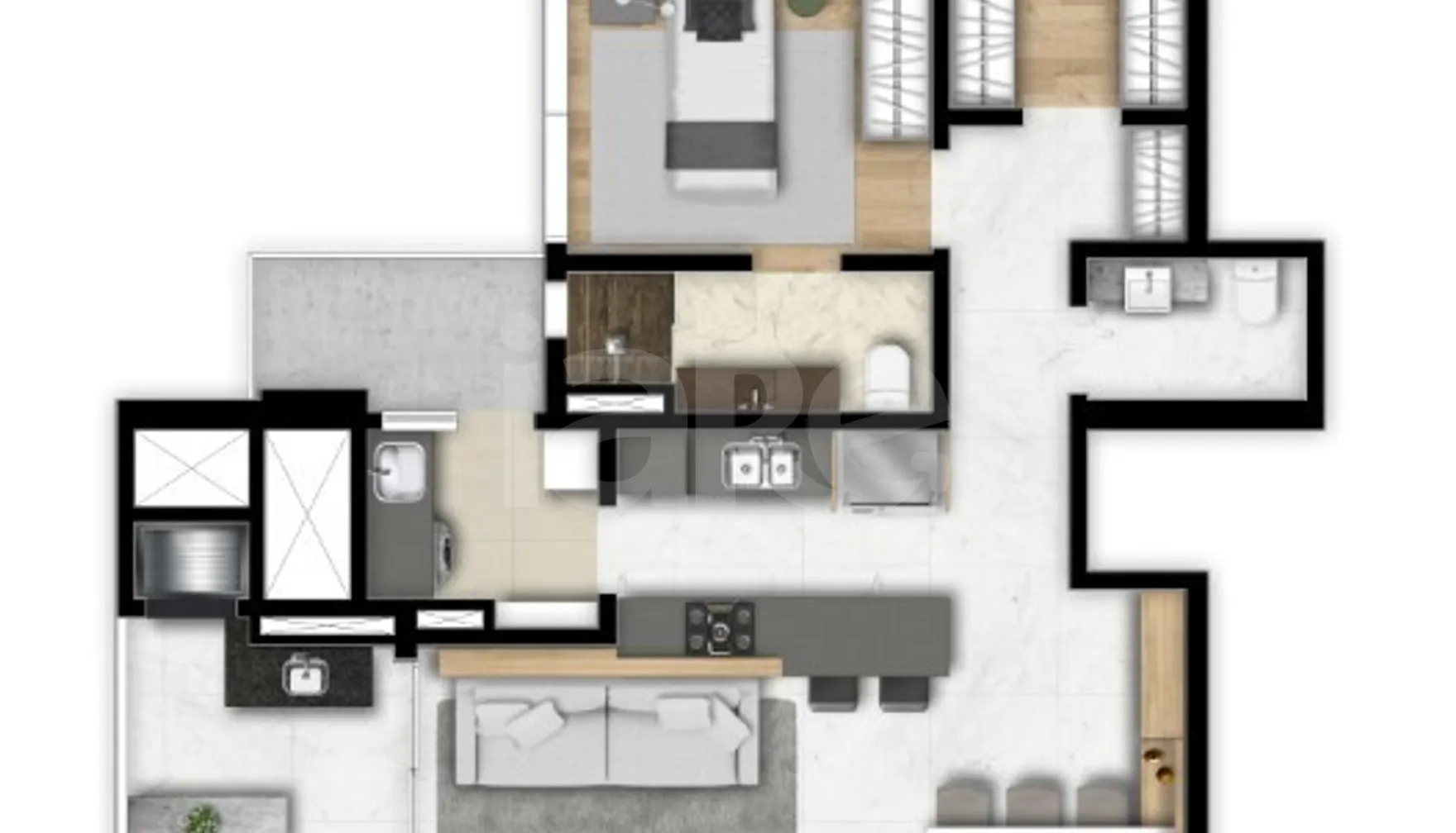 Planta — Apartamento 127 m²