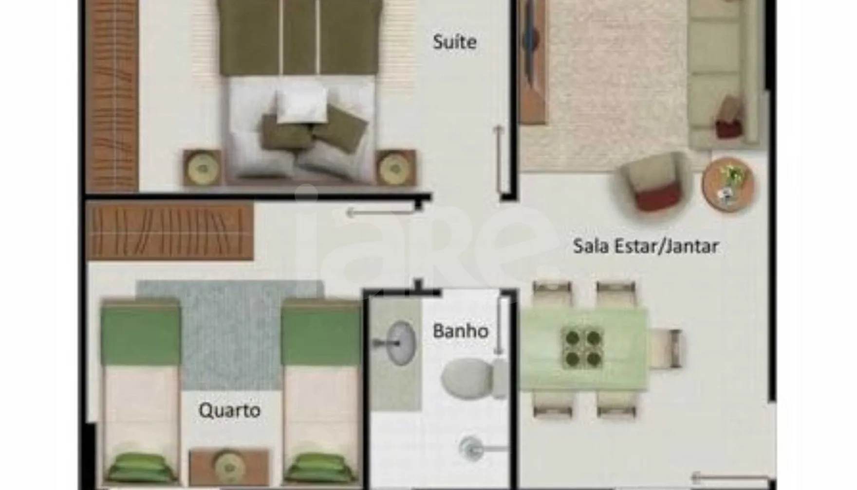 Planta — Apartamento 63,8 m²