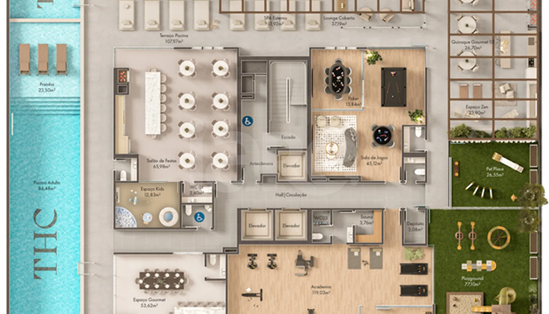 Planta — Pavimento lazer