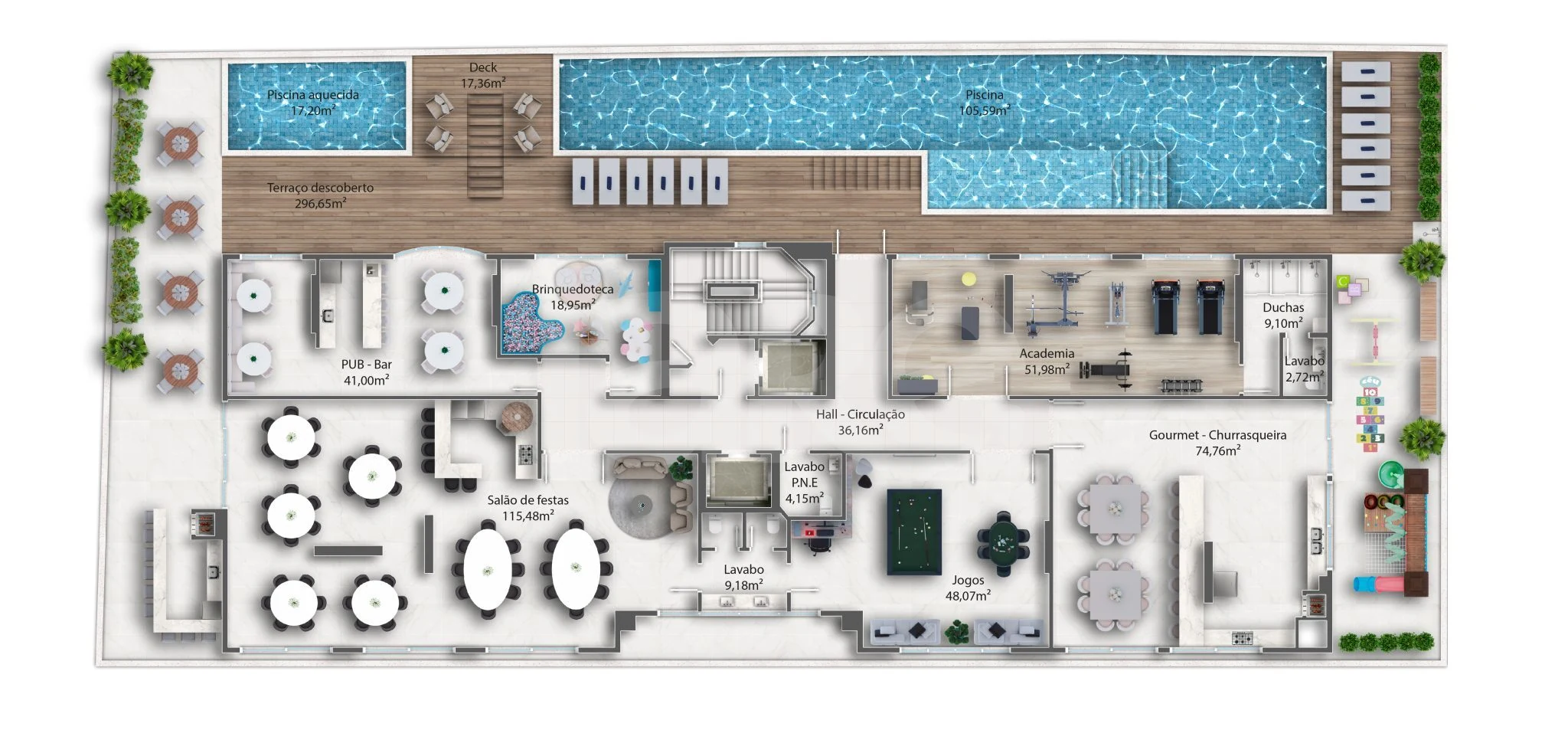 Planta — Pavimento lazer