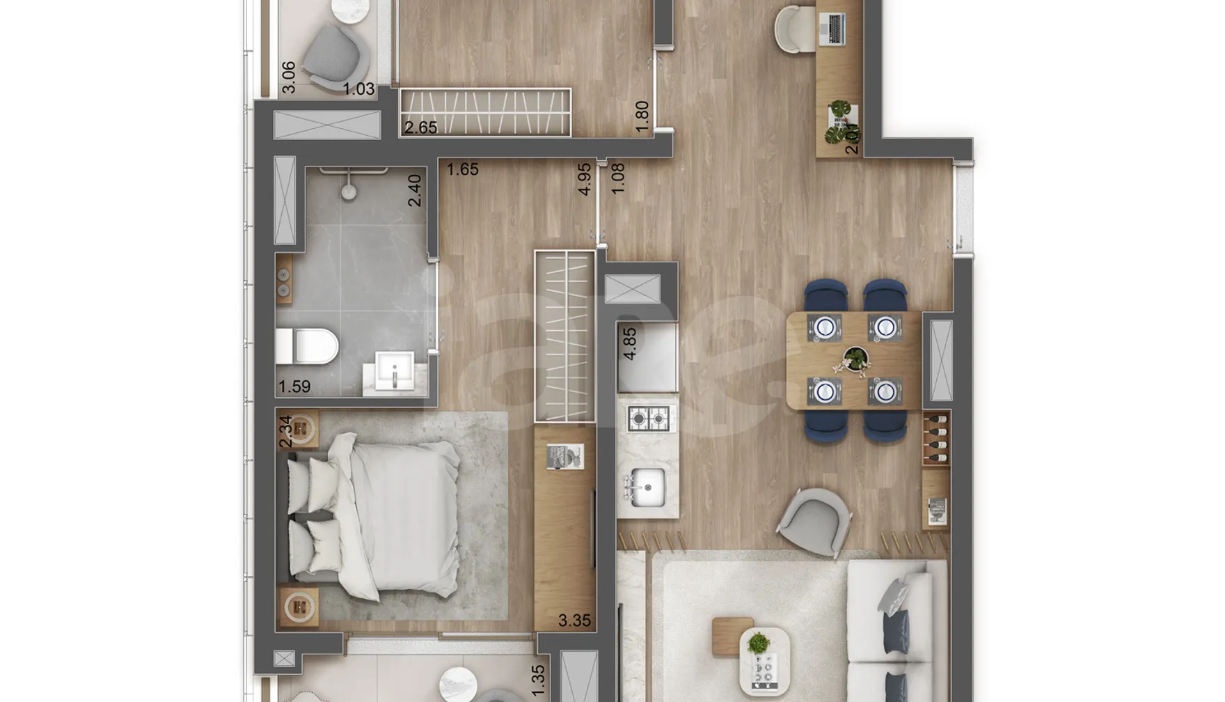 Planta — Garden 93,25 m²