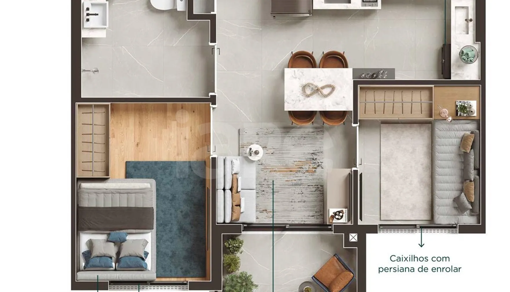 Planta — Apartamento 40,22 m²