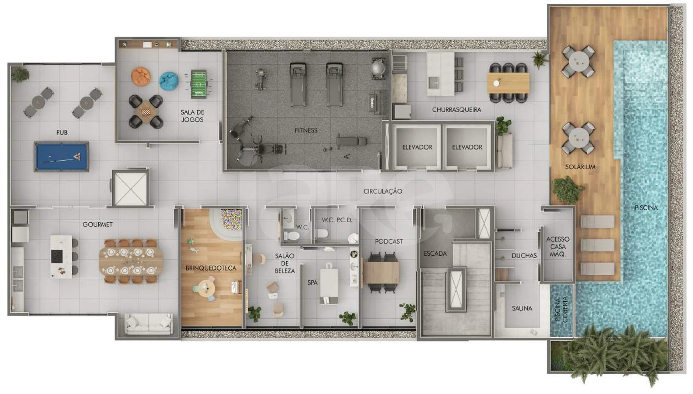 Planta — Pavimento lazer