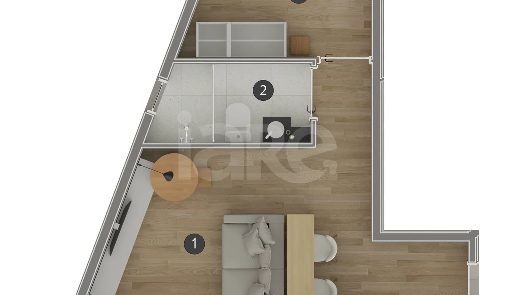 Planta — Apartamento 39,76 m²