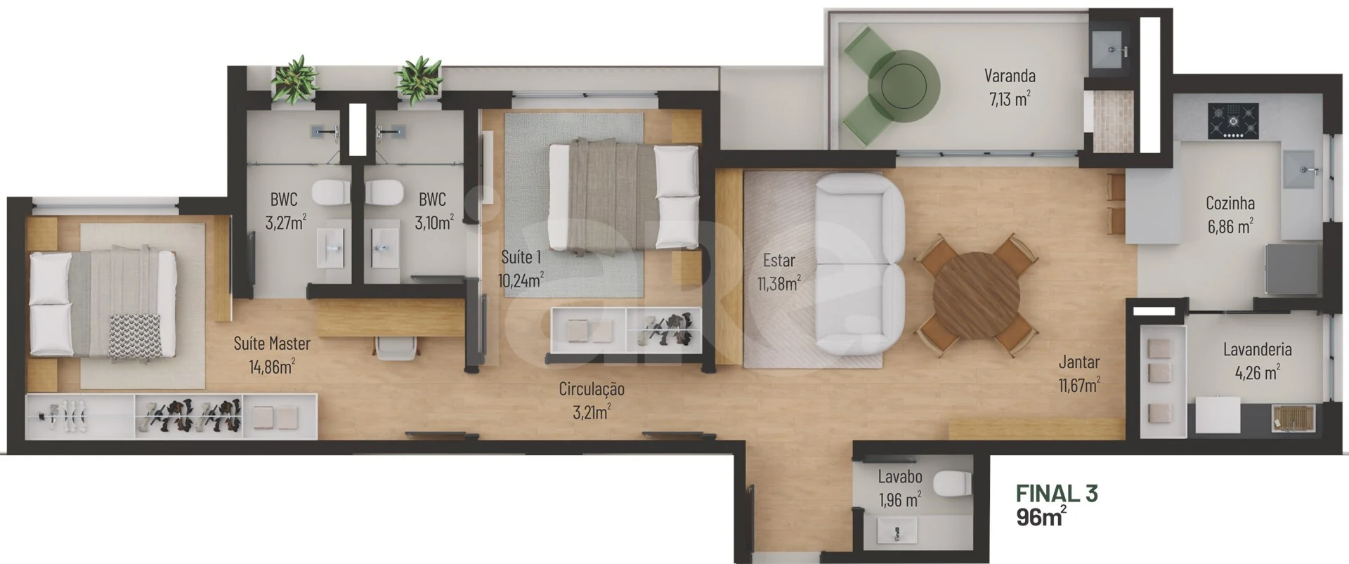Planta — Apartamento Tipo | Final 03