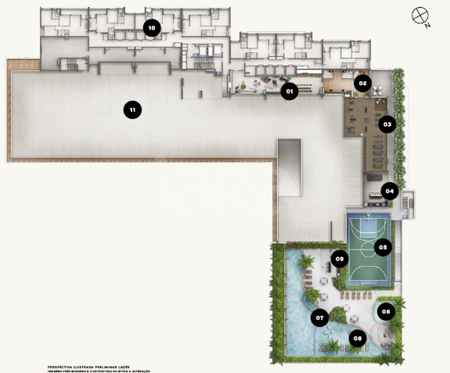 Planta — Pavimento lazer