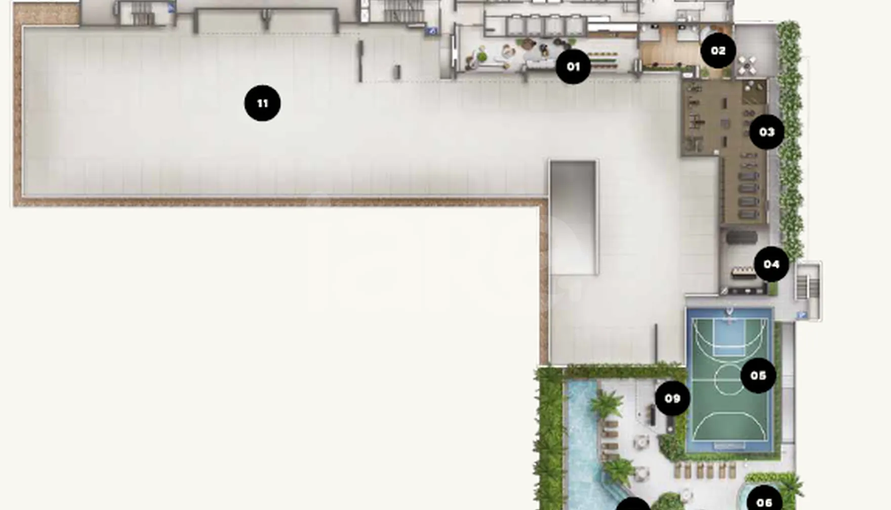 Planta — Pavimento lazer