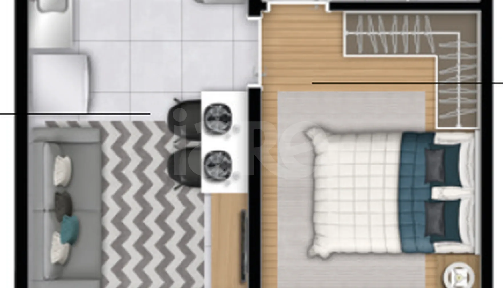 Planta — Apartamento 26,63 m²