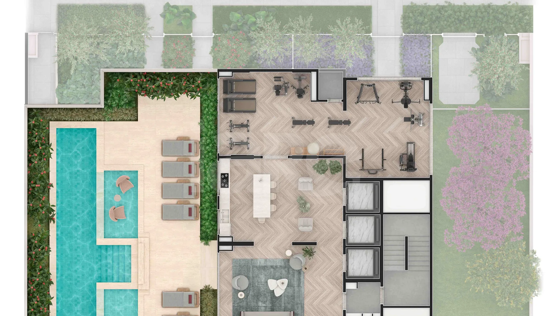 Planta — Pavimento lazer