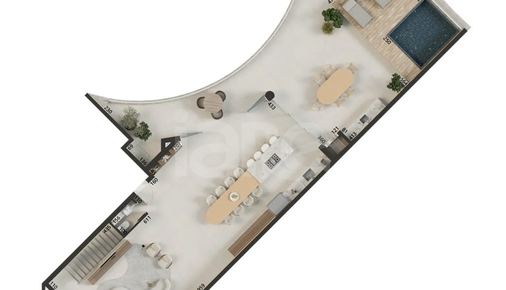 Planta — Cobertura Duplex 399,8 m²